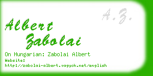 albert zabolai business card